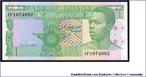 1 Cedi
Pk 17a
----------------
07-02-1979
---------------- Banknote