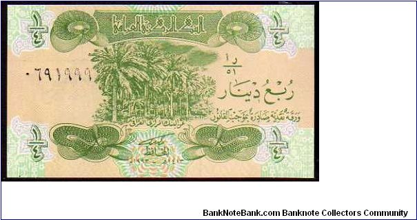 1/4 Dinar
Pk 77 Banknote