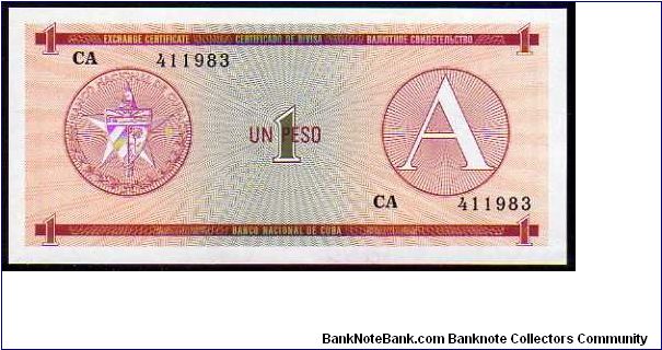 1 Peso

Pk Fx1
==================
Foreign Exchange Certificate
================== Banknote