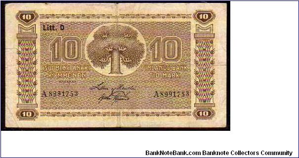 10 Markka

Pk 70a Banknote