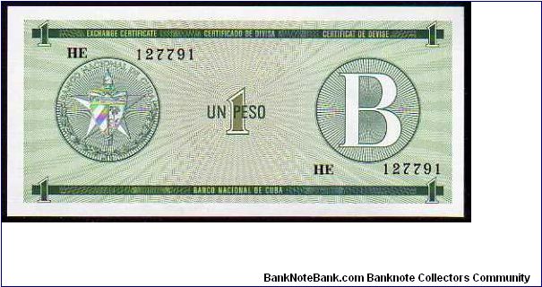 1 Peso

Pk Fx6
==================
Foreign Exchange Certificate
================== Banknote