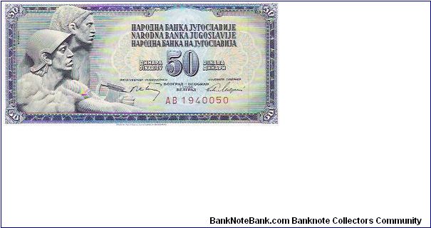 50 DINARA
AB1940050

P # 83C Banknote