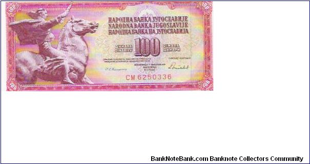 100 DINARA
CM6250336

P # 90C Banknote