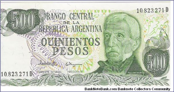 1977-1982
ISSUE SERIE A_D

500 PESOS
10.823.271D

P # 303C Banknote