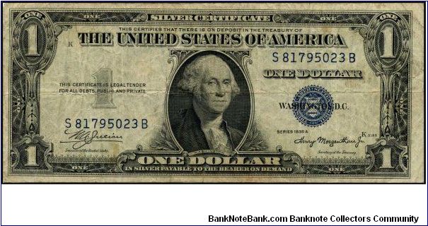 Series 1935A $1 Silver Certificate.  Serial: S81795023B Banknote