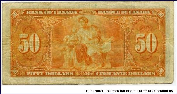 Banknote from Canada year 1937