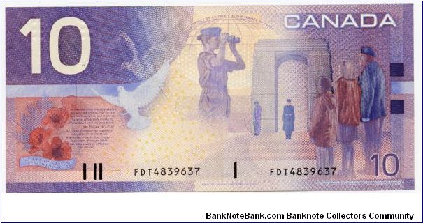 Banknote from Canada year 2001