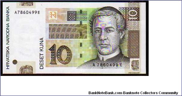 10 Kuna
Pk 38 Banknote
