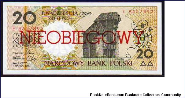 20 Zlotych
Pk 168a

(Ovpt Nieobiegowy - Non Negotiable) Banknote