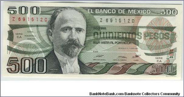 Mexico 1984 500 Pesos Banknote