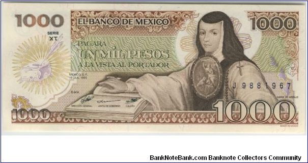 Mexico 1985 1000 Pesos Banknote