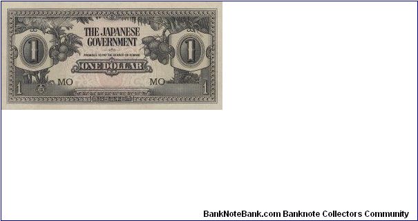 1 Dollar with 
MO Serial

During the Japanese Occupation in Singapore 1943-1945

OFFER VIA EMAIL Banknote