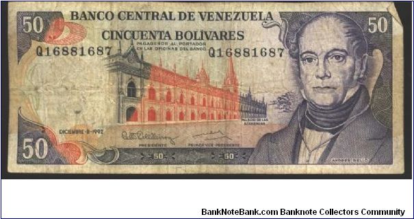 Like #54

Purple, black and roange on multicolour underprint. Caracas removed under bank anme.

Printer: BDDK (without imprint)

8.12.1992 Serial # prefix, K, L-N, P-V, X-Z or 8 digit serial #. Banknote