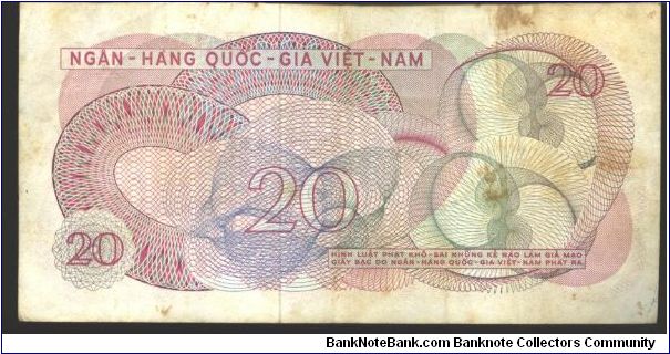 Banknote from Vietnam year 1969