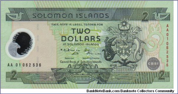2 Dollars. Fishing scene on back Banknote