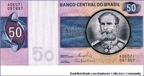 50 cruzeiros
Purple/Blue/Brown
Field Marshal & 1st President of Brazil Manuel Deadoro da Fonseca
Sign #20
Loading coffee at Portinari
Watermark D da Fonseca Banknote