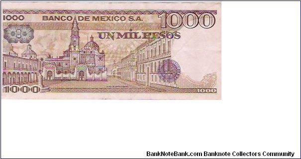 Banknote from Mexico year 1985