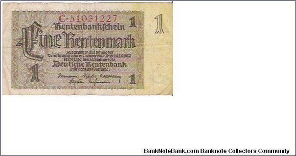 1 FINE RENTENMARK

C-51031227 Banknote