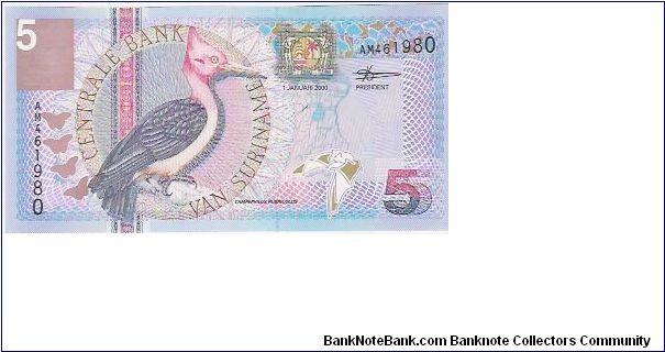 5 GULDEN

AM461980

P # 146.1.1.2000 Banknote