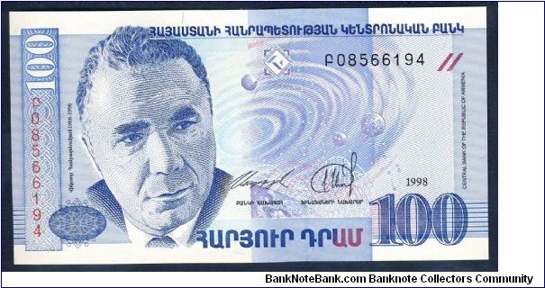 Armenia 100 Dram 1998 P42. Banknote