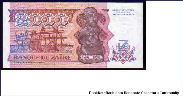 Banknote from Congo year 1991
