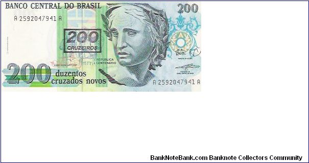 200 CRUZADOS NOVOS

A 2592047941 A

P # 225B Banknote