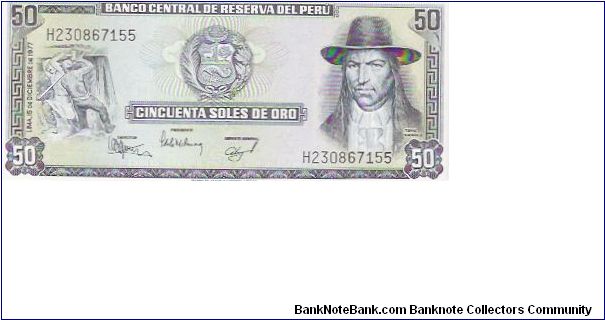 50 SOLES DE ORO

H 230867155

P # 113 Banknote