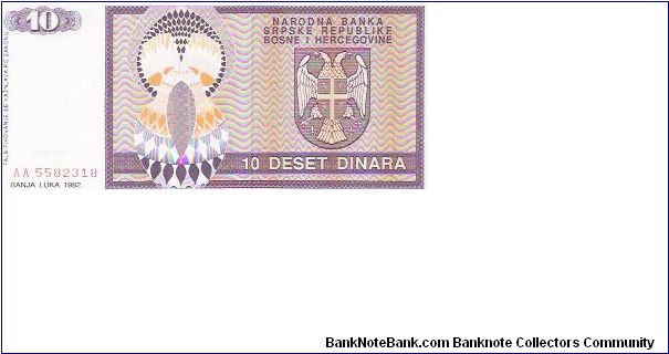 10 DINARA

AA 5582318

P # 133 Banknote