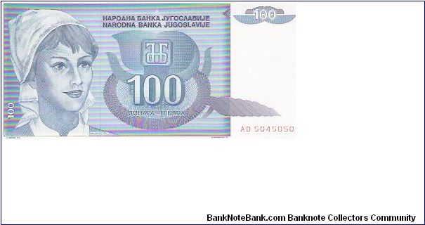 100 DINARA

AD 5045050 Banknote