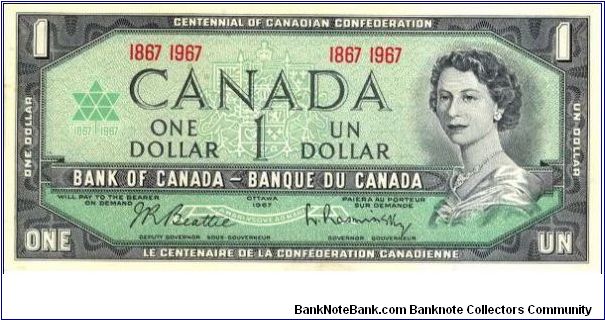 Centennial Commemorative. Double-dated 1867-1967 Banknote