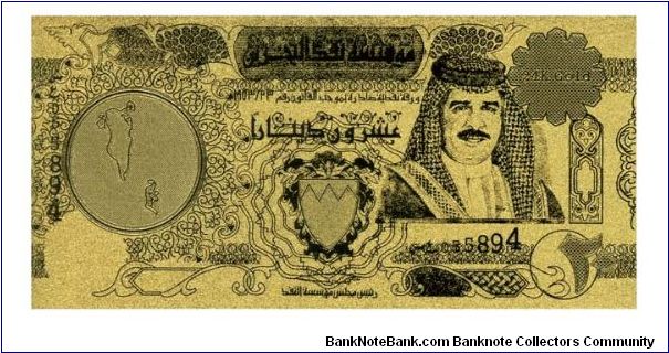 24K Gold foil banknote, all currency available Banknote