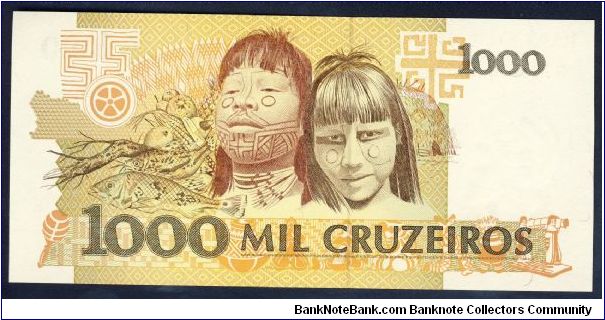 Banknote from Brazil year 1991