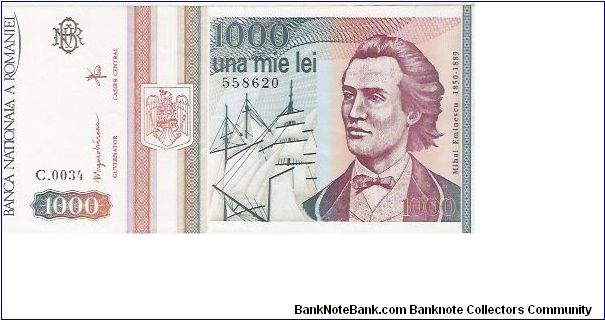 1000 LEI

C.0034
558620 Banknote