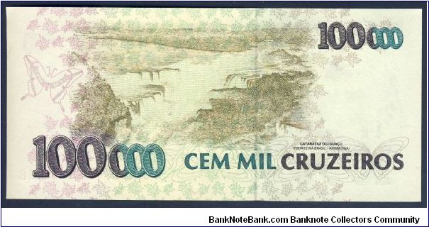 Banknote from Brazil year 1993