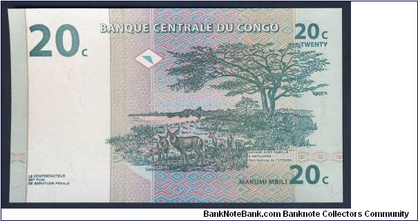 Banknote from Congo year 1997