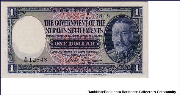 STRAIT SETTLEMENT
--$1---GEM Banknote