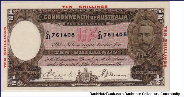 AUSTRALIA
10/- Banknote