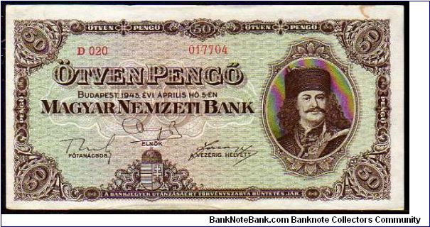 50 Pengo
Pk 110 Banknote