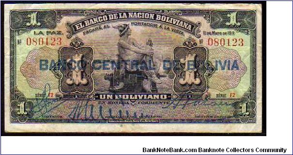 1 Bolivano__
Pk 112__

Ovpt 1929
 Banknote