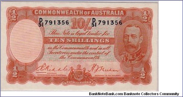 RESERVE BANK OF AUSTRALIA 10/- Banknote