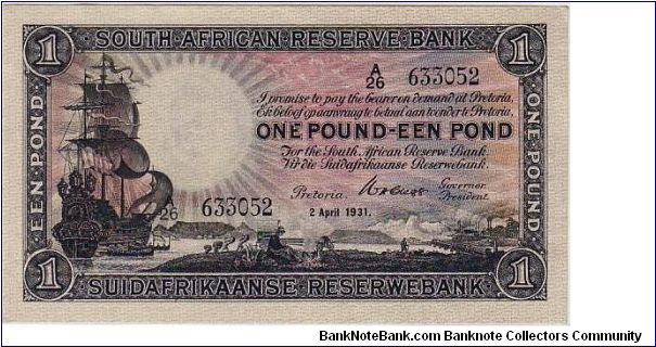 RESERVE BANK OF SOUTH AFRICA- ONE POUND-
A COLOURFUL AND PICTURAL NOTE..A MUST IN ANY COLLECTION... Banknote