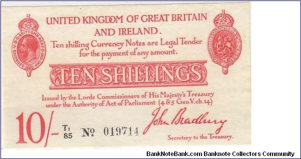 Banknote from United Kingdom year 1911