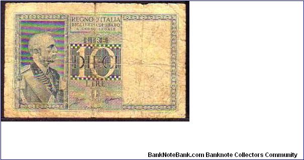 10 Lire
Pk 25 Banknote