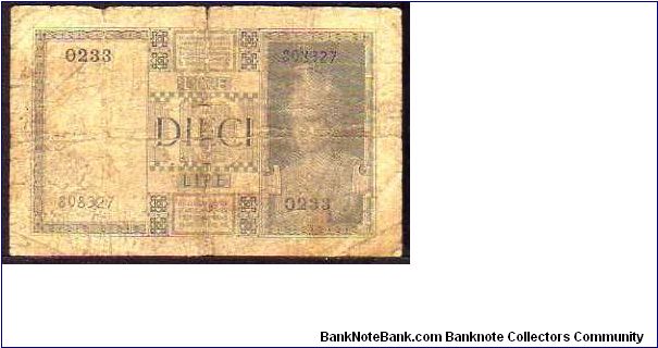 Banknote from Italy year 1939