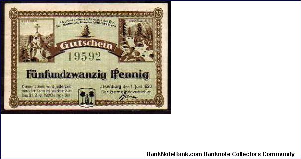 Notgeld

25 Pfenning
Pk NL

(Insenburg) Banknote
