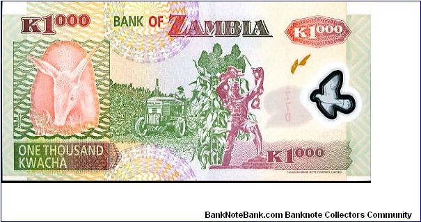 Banknote from Zambia year 2006