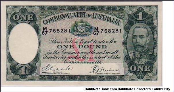 COMMONWEALTH BANK OF AUSTRALIA--
THE 1 POUND Banknote