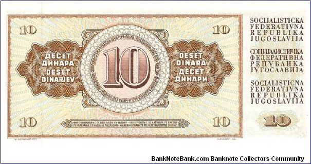 Banknote from Yugoslavia year 1968