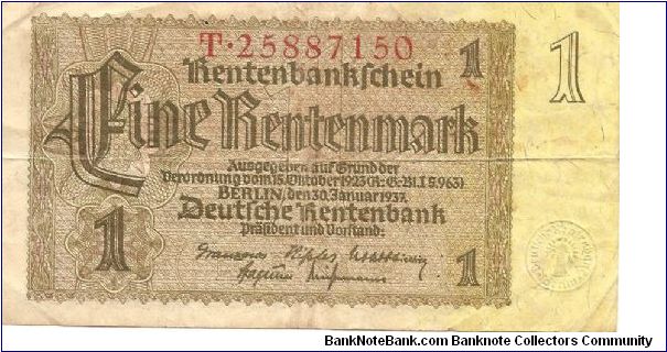 3rd Reich Banknote