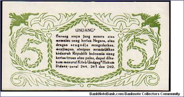 Banknote from Indonesia year 1947